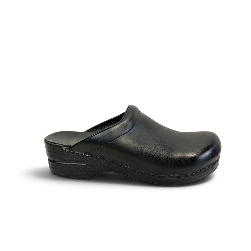 Dansko Professional Black Leather Clogs Mules Women 11.5 US - 42 EU